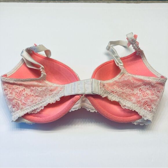Victorias Secret Dream Angels Pushup Bra Iridescent‎ Lace Padded Underwire 32DD - Picture 2 of 5